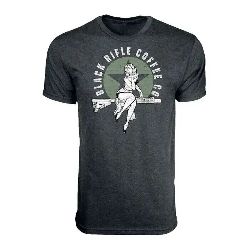 NEW Black Rifle Coffee Men's Large Bomber Short Sleeve T-Shirt Vintage Black